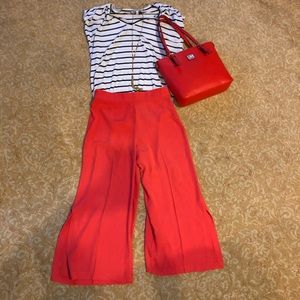 Zara Orange Crop Pants
